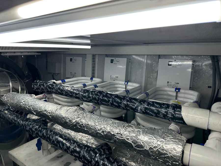 CTM marine air conditioning units with insulated piping